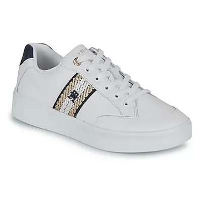 Tommy Hilfiger COURT SNEAKER WITH WEBBING women's Shoes (Trainers) in White