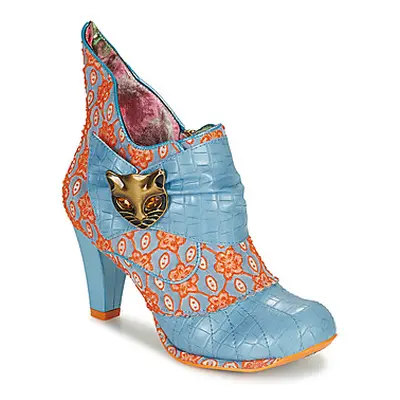 Irregular Choice MIAOW women's Low Ankle Boots in Blue