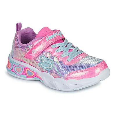 Skechers SWEETHEART LIGHTS girls's Children's Shoes (Trainers) in Pink