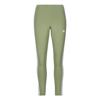 Adidas Essentials 3-Stripes High-Waisted Single Jersey Leggings women's Tights in Green