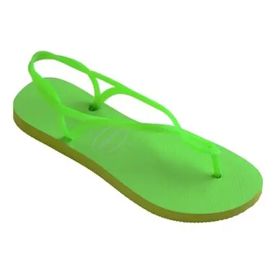 Havaianas LUNA NEON women's Flip flops / Sandals (Shoes) in Green