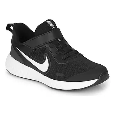 Nike REVOLUTION 5 PS girls's Children's Shoes (Trainers) in Black