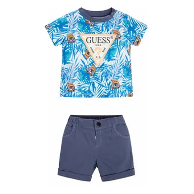 Guess SET SL T SHIRT SHORTS boys's Sets & Outfits in Multicolour