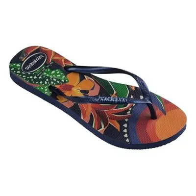 Havaianas SLIM TROPICAL women's Flip flops / Sandals (Shoes) in Multicolour