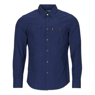 Levis BARSTOW WESTERN STANDARD men's Long sleeved Shirt in Marine