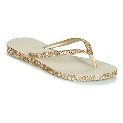 Havaianas SLIM SPARKLE women's Flip flops / Sandals (Shoes) in Beige