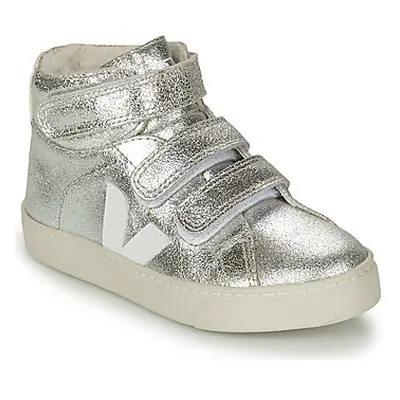 Veja SMALL ESPLAR MID FUR girls's Children's Shoes (High-top Trainers) in Silver