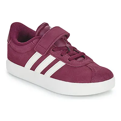 Adidas VL COURT 3.0 EL C girls's Children's Shoes (Trainers) in Bordeaux