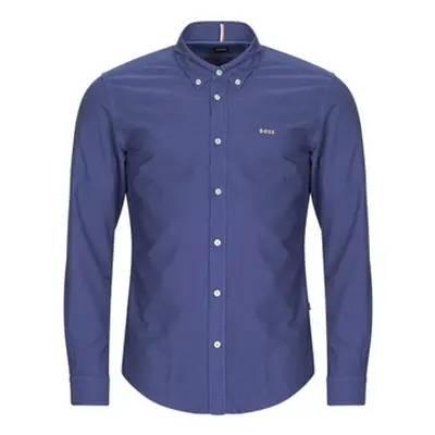 BOSS H-ROAN-BD-E-C1-243 men's Long sleeved Shirt in Blue