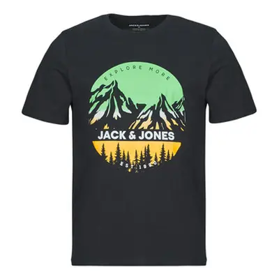 Jack & Jones JJPEAK men's T shirt in Black