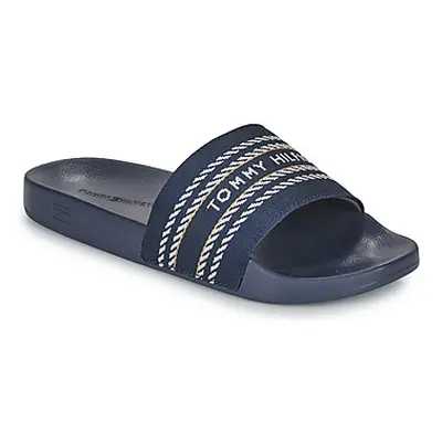 Tommy Hilfiger TOMMY WEBBING SLIDE women's Mules / Casual Shoes in Marine