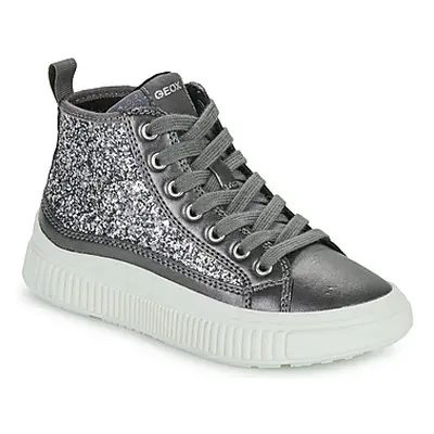 Geox J LAQUINNY GIRL girls's Children's Shoes (High-top Trainers) in Silver