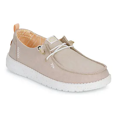 HEYDUDE Wendy Chambray women's Slip-ons (Shoes) in Beige