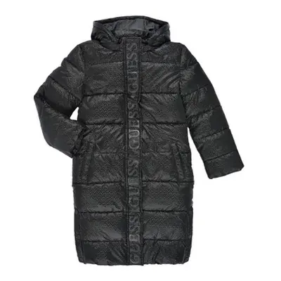 Guess HOODED PADDED LS JACKET W/ZIP girls's Children's Jacket in Black