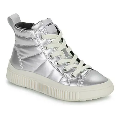 Geox J LAQUINNY GIRL girls's Children's Shoes (High-top Trainers) in Silver