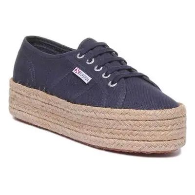 Superga 2790 Cotropew Espradrille Flatform Navy women's Mid Boots in Blue