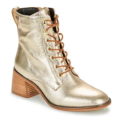 Les Tropéziennes par M Belarbi FIFI women's Low Ankle Boots in Gold