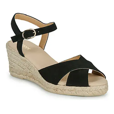 Geox D GELSA LOW women's Sandals in Black