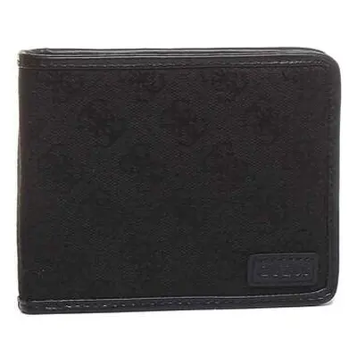 Guess Dan Logo Men's Flat Billfold Leather Wallet men's Purse wallet in Black