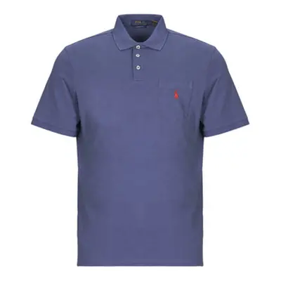 Polo Ralph Lauren POLO EN JERSEY AVEC POCHE men's Polo shirt in Blue