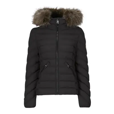 Superdry FUJI HOODED FAUSSE FOURRURE women's Jacket in Black