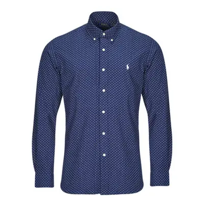 Polo Ralph Lauren CHEMISE AJUSTEE EN POPLINE DE COTON COL BOUTONNE men's Long sleeved Shirt in M