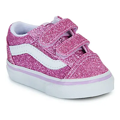 Vans TD Old Skool V girls's Children's Shoes (Trainers) in Pink