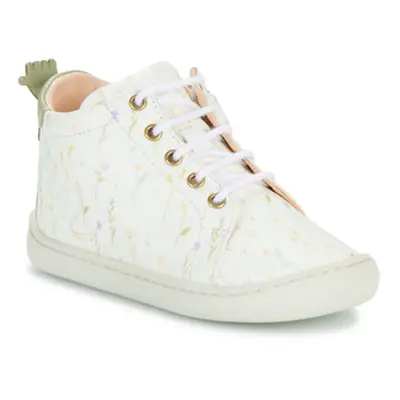 Easy Peasy MY DEBOO LACET girls's Children's Shoes (High-top Trainers) in White