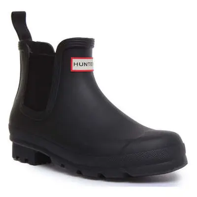 Hunter Men Chelsea Black men's Boots in Black