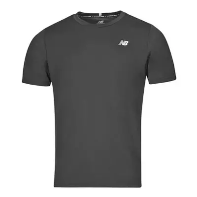 New Balance CORE RUN SHORT SLEEVES men's T shirt in Black