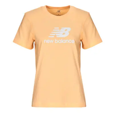 New Balance LOGO JERSEY TEE women's T shirt in Pink