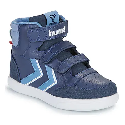 Hummel STADIL PRO JR girls's Children's Shoes (High-top Trainers) in Blue