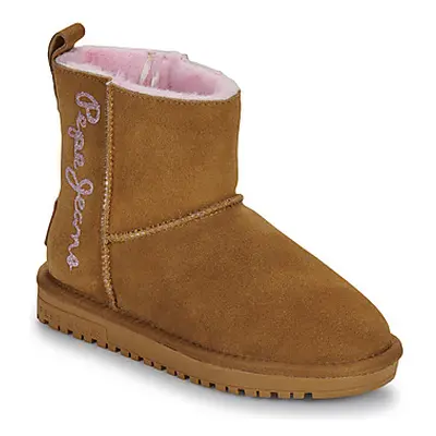 Pepe jeans DISS TOP G girls's Children's Mid Boots in Brown