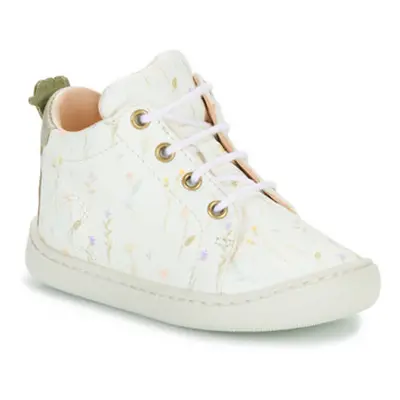 Easy Peasy MY DEBOO LACET girls's Children's Shoes (High-top Trainers) in White