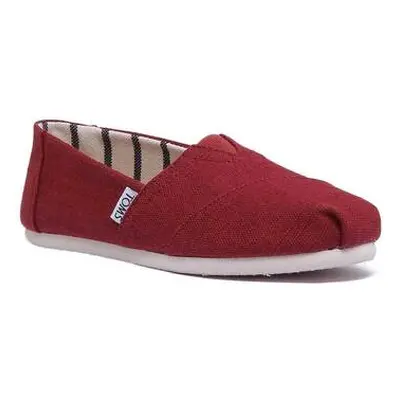 Toms Classic Canvas women's Slip-ons (Shoes) in Red