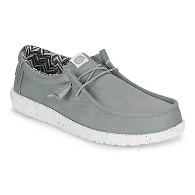 HEYDUDE Wally Stretch Canvas men's Slip-ons (Shoes) in Grey