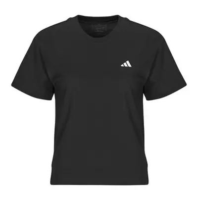 Adidas Essentials Small Logo T-Shirt women's T shirt in Black