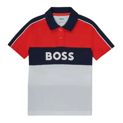 BOSS BAHUTO boys's Children's polo shirt in Multicolour