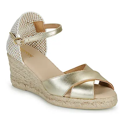 Geox D GELSA LOW women's Sandals in Gold