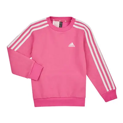 Adidas LK 3S FL SWT girls's Children's Sweatshirt in Pink