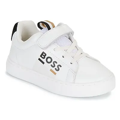 BOSS J51341/10P boys's Children's Shoes (Trainers) in White