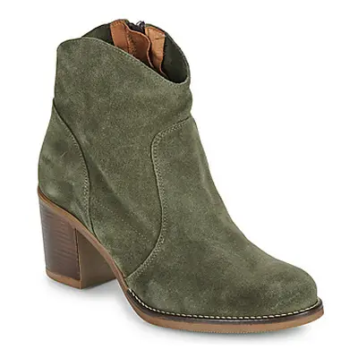 YOKONO ORNE-005-SERRAJE-CEDRO women's Low Ankle Boots in Green