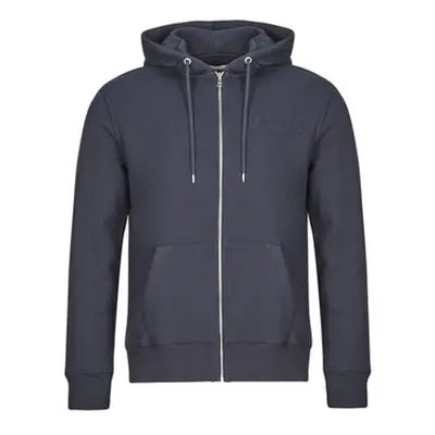 Gant EMBOSSED FULL-ZIP HOODIE men's Sweatshirt in Marine