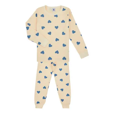 Petit Bateau TABLE girls's Sleepsuits in Blue