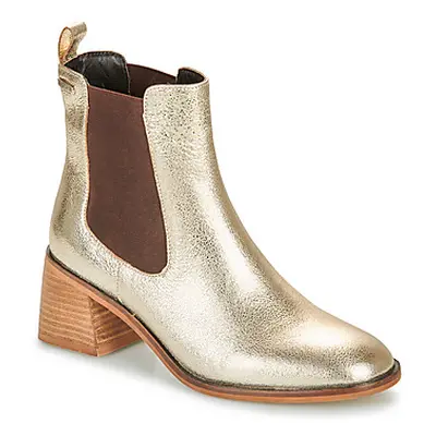 Les Tropéziennes par M Belarbi FILOU women's Low Ankle Boots in Gold