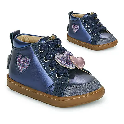 Shoo Pom BOUBA NEW HEART girls's Children's Shoes (High-top Trainers) in Blue