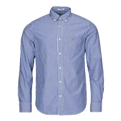 Gant REG POPLIN STRIPE SHIRT men's Long sleeved Shirt in Blue