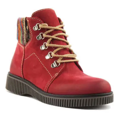 Justinreess England Grace women's Low Ankle Boots in Red