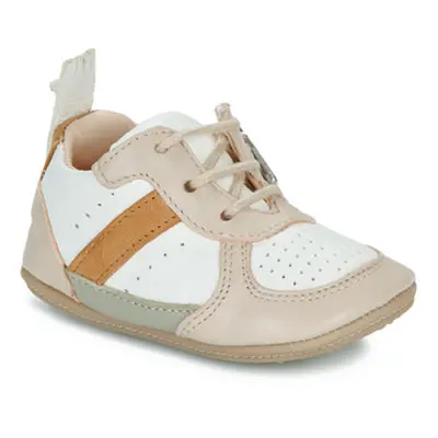 Easy Peasy MY PRE BASKET LACET girls's Children's Shoes (Trainers) in Beige