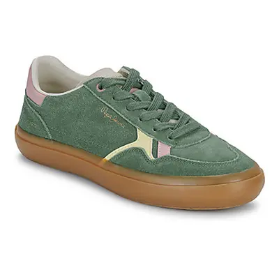 Pepe jeans TRAVIS RETRO W women's Shoes (Trainers) in Green